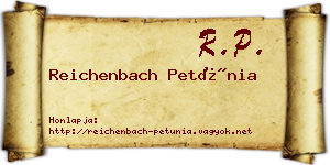 Reichenbach Petúnia névjegykártya